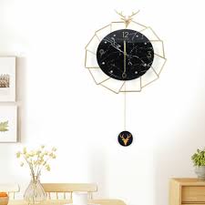 Modern Swing Wall Clock Deer Pendulum