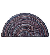 blue ridge half round wool braided rug