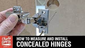 Choosing hinges for your kitchen cabinets seems like a simple task. How To Measure Install Concealed Hinges On Cabinet Doors Youtube