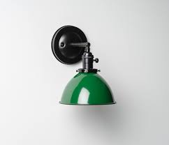 Wall Sconce Lighting With Green Metal