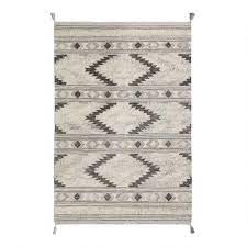 austin geometric gray kilim area rug