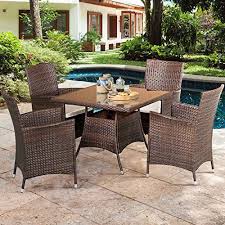 Solaura 5 Pieces Patio Dining Table Set