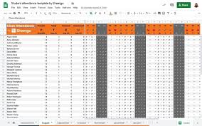 student attendance tracker template in