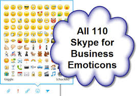 all 110 skype for business emoticons