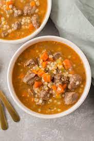 Quick Beef Barley Soup Recipe In 2020 Best Healthy Soup Recipe  gambar png