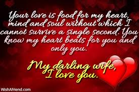 your love is food for my love message