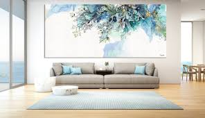 Large Wall Art Blue Abstract