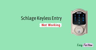 schlage keyless entry not working