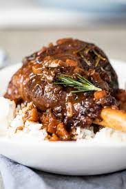 slow braised lamb shanks simply delicious