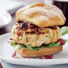 chicken burgers with barbecue onion sauce