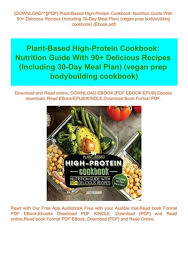 high protein cookbook nutrition guide