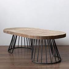 Vintage Oval Coffee Table Solid Wood