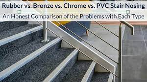 rubber stair nosing vs bronze vs