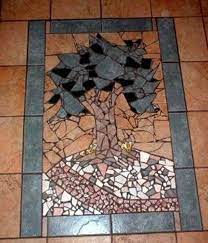 custom broken ceramic mosaic tile work