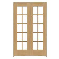 The door is off of the formal living room. Jeld Wen 10 Lite Wood 48 In X 80 In Unfinished Clear Glass Unfinished Pine Wood Interior French Door Hardware Included In The French Doors Department At Lowes Com
