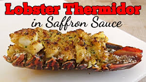 lobster thermidor with saffron sauce