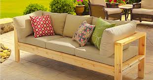 diy outdoor sofa made with 2x4s