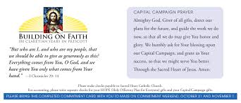 Church Capital Campaign Pledge Card Samples