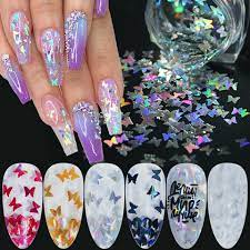 mirror nail erfly sequins dazzling