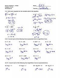 Honors Algebra 2 M328 Name Chapter 4