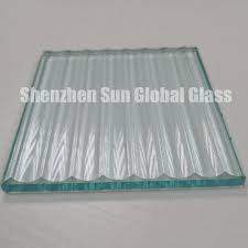 8mm Fluted Glass Ribbed Toughened