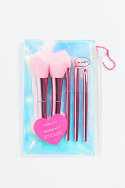 make up brushes light pink beauty