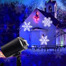 Us 25 21 31 Off Moving Blue Watermark Snowflake Laser Projector Lamp Led Stage Light Christmas New Year Party Halloween Outdoor Light In Stage