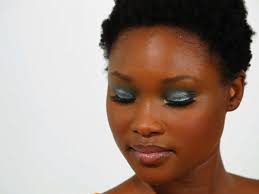 apply silver makeup for black women
