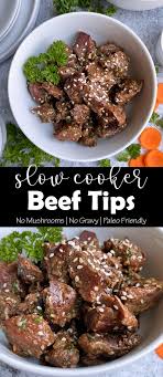 healthy slow cooker beef tips paleo