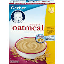 gerber single grain oatmeal cereal for