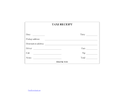 Download Blank Printable Taxi Cab Receipt Template Excel Pdf