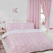 pink and white stars double duvet cover