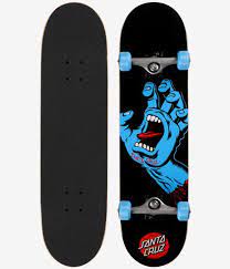 Santa cruz have been making skateboards and supporting skateboarders for the longest time, from duane peters and steve olson onwards. Santa Cruz Screaming Hand 8 Complete Board Black Blue Buy At Skatedeluxe