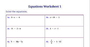 Free Worksheets For Linear Equations