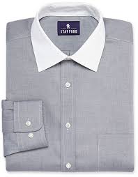 Stafford Signature Contrast Collar No Iron Dress Shirt