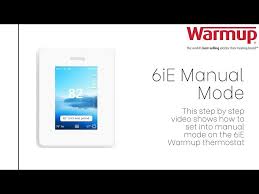 manual mode on the 6ie smart thermostat