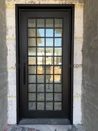 glazed glass china wrought iron door