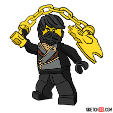 How to draw Cole from Ninjago - Sketchok easy drawing guides