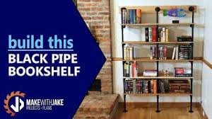 industrial black pipe bookshelf