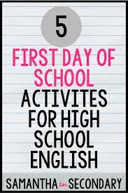 5 first day of activities for