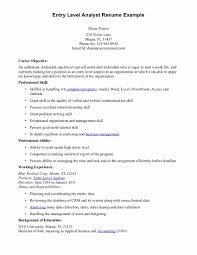Sample Financial Business Analyst Resume Best Entry Level Business