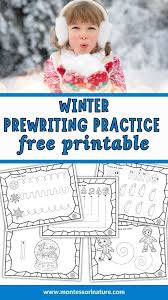 winter prewriting practice free fine