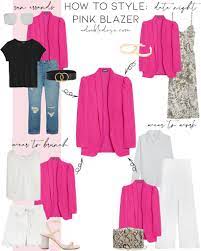 how to style a pink blazer 4 ways a