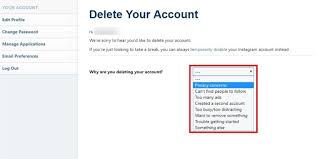 delete your insram account