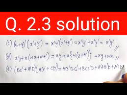 Q 2 3 Simplify The Following Boolean