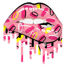 jelly bean drip lips svg svged