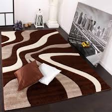modern brown beige rug abstract thick