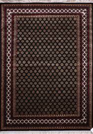 indian kashmir black rectangle 5x7 ft
