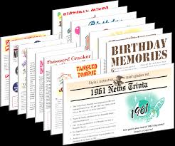 Looking for an extra challenge? 1961 Birthday Pack Free Party Games