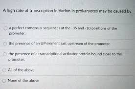 transcription initiation in prokaryotes